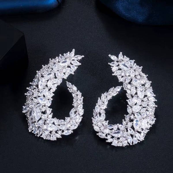 Silver Cubic Zirconia Stud Earrings