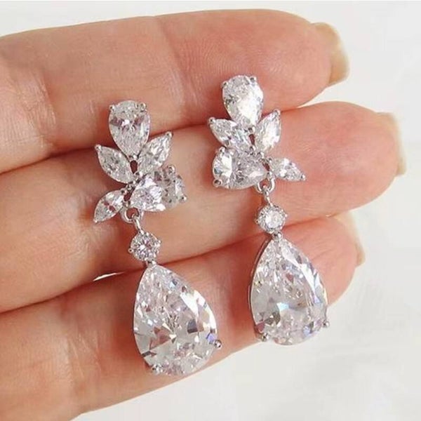 Marquise Crystal Teardrop Earrings,