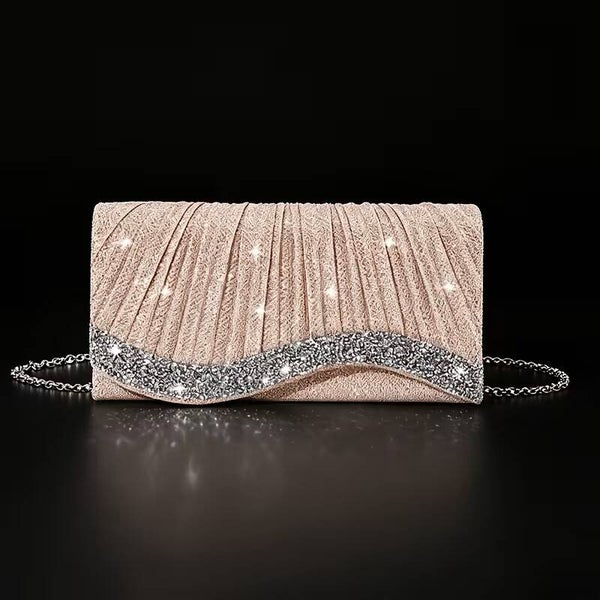 Silver Rhinestone Evening Clutch Bag for Weddings & Special Occasions