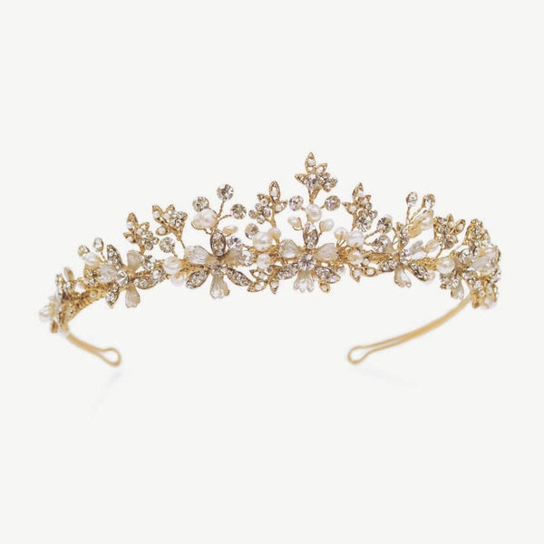 The Seville Crystal & Pearl Bridal Tiara