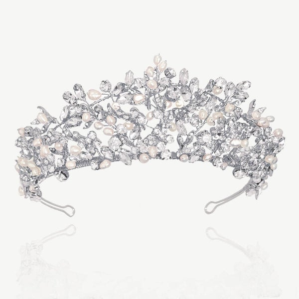 Aurelia Pearl Blossom Bridal Tiara,