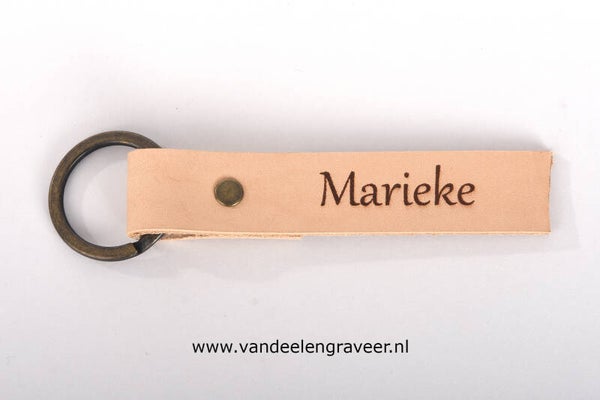Sleutelhanger van leer