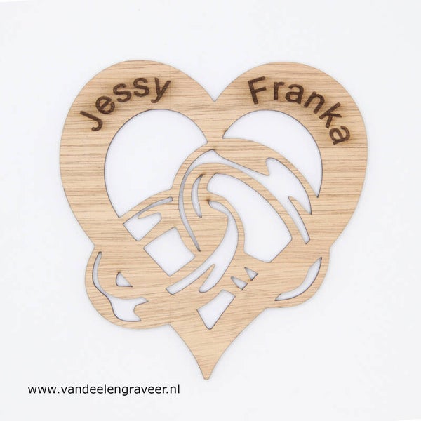 Houten ring met naam