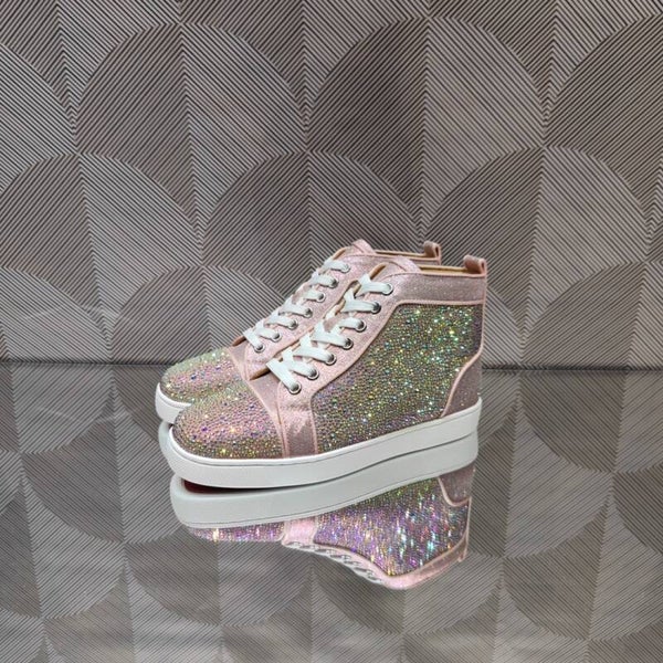 Christian Loboutin red bottom high top sneaker
