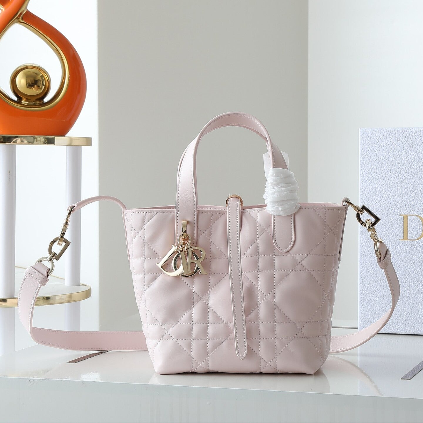 Small Dior Toujours Vertical Tote Bag