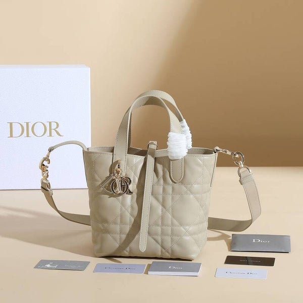 Small Dior Toujours Vertical Tote Bag