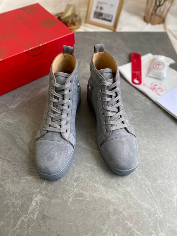 Christian Loboutin red bottom high top sneaker