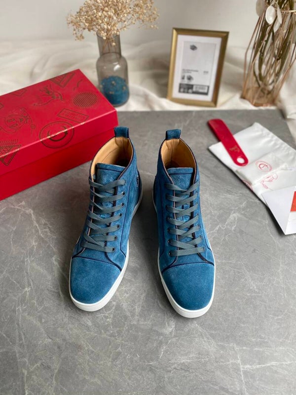 Christian Loboutin red bottom high top sneaker