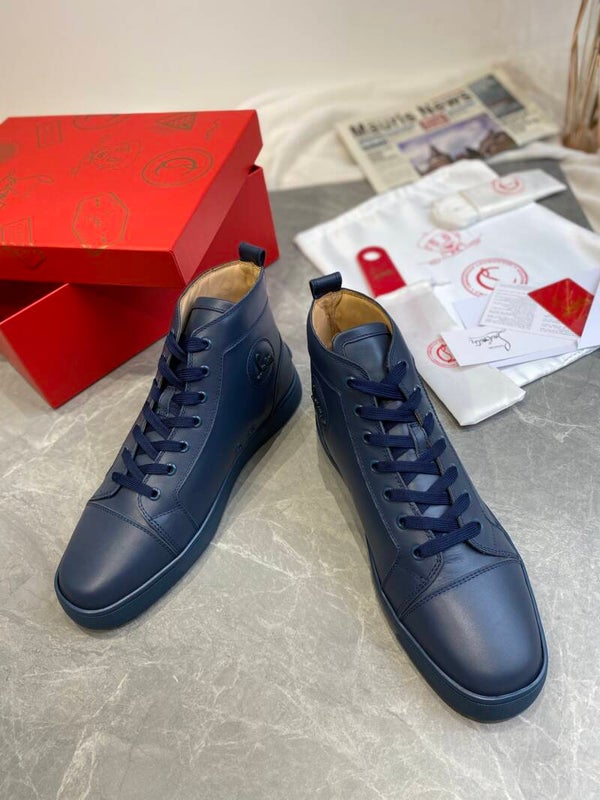 Christian Loboutin red bottom high top sneaker