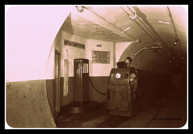 DIESEL TANKSTATION ONDERGRONDS Stm.1955.© Stm./www.gluckauf.nl