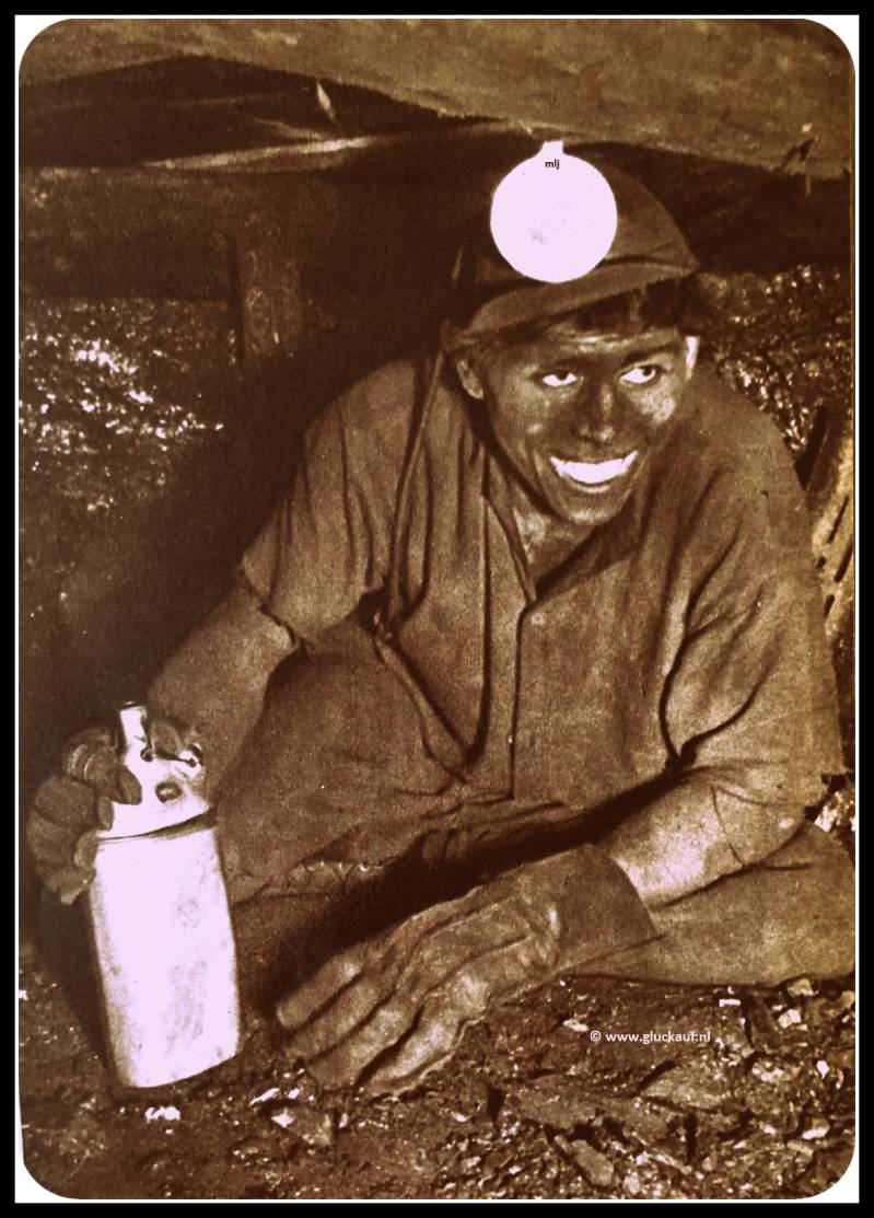 Houwer H.Hendriks in de pijler Klein-Muhlenbach, foto is uit 1948. © Driessen/www.gluckauf.nl