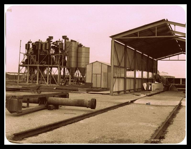 Foto van de betoncentrale van de Staatsmijn Beatrix.© www.gluckauf.nl