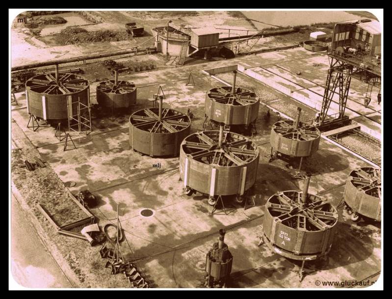 Platform voor het opstellen van de boren op het terrein van de Stm. Beatrix .© www.gluckauf.nl