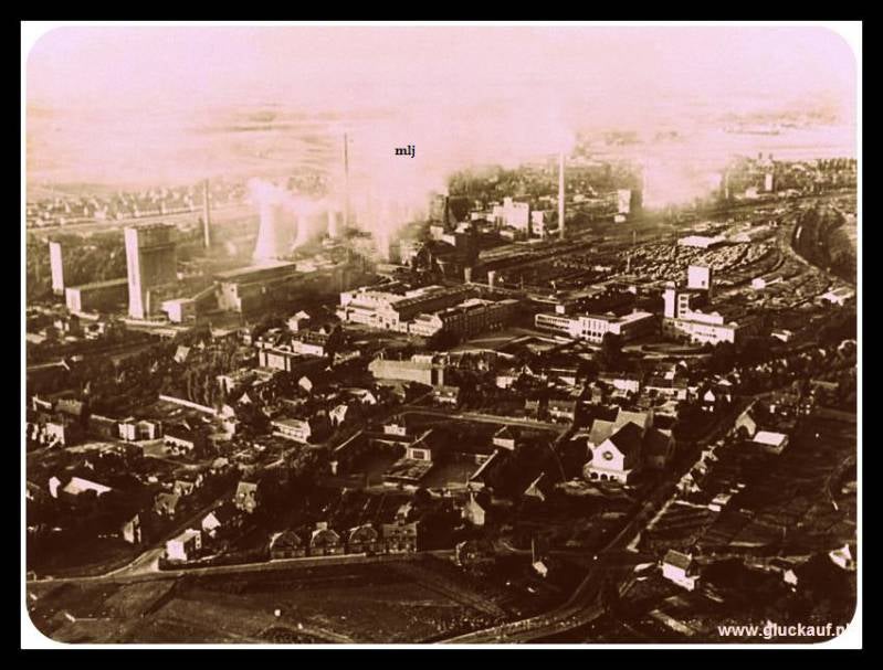 Luchtfoto van de Stm. Emma uit 1952.© Bos./www.gluckauf.nl