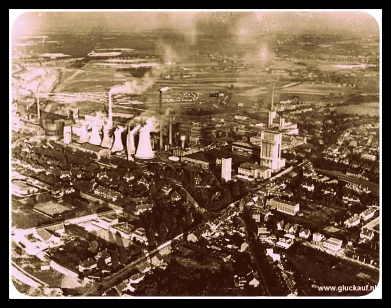 Luchtfoto van de Stm. Emma uit 1952.© Bos./www.gluckauf.nl