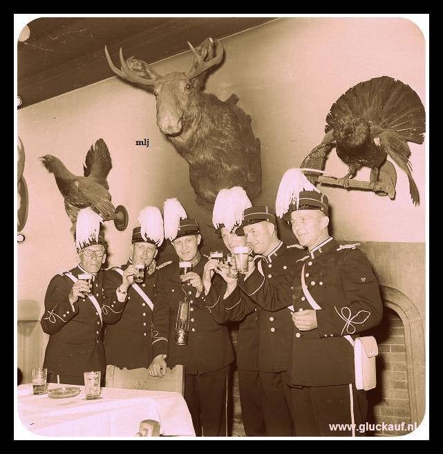 Leden van de Muziekkorps van de Stm. Emma in 1953.© Buurman./www.gluckauf.nl