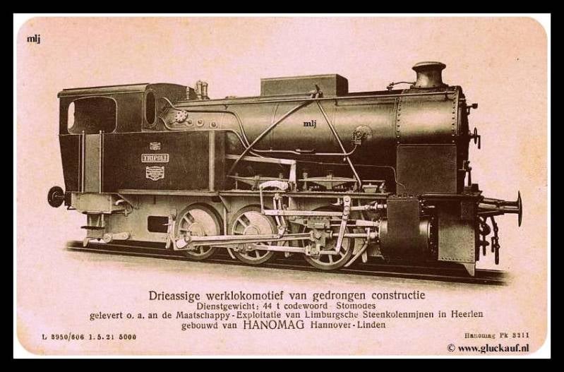 Drie-assige werklocomotief, deze werd geleverd aan de On 1.© www.gluckauf.nl