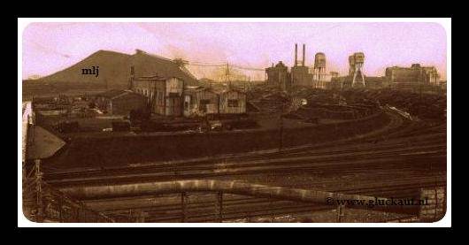 Overzicht van Europa grootste kolenmijn de Stm. Maurits te Lutterade 1930.© www.gluckauf.nl