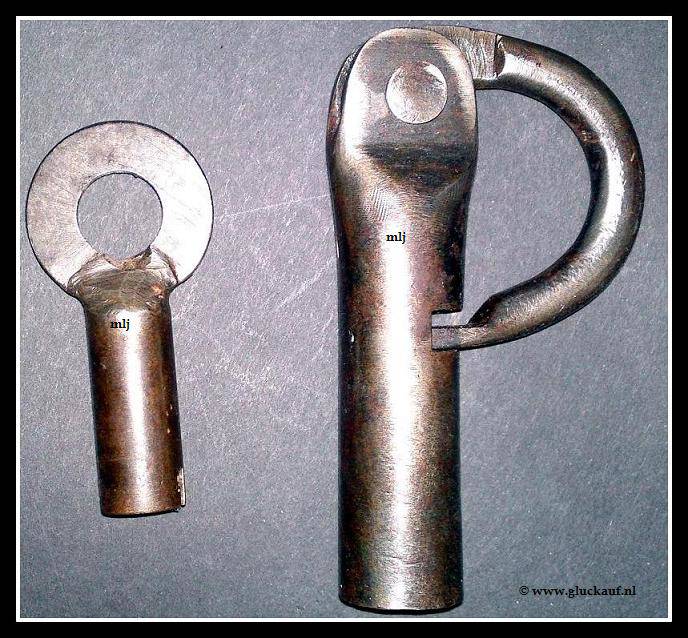 Sleutel&amp;slot, afkomstig van de Stm. Hendrik.© www.gluckauf.nl 