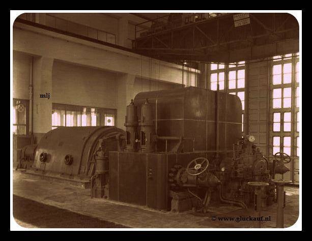 Turbine in de hogedruk centrale van de Stm.Emma.© Stm./www.gluckauf.nl