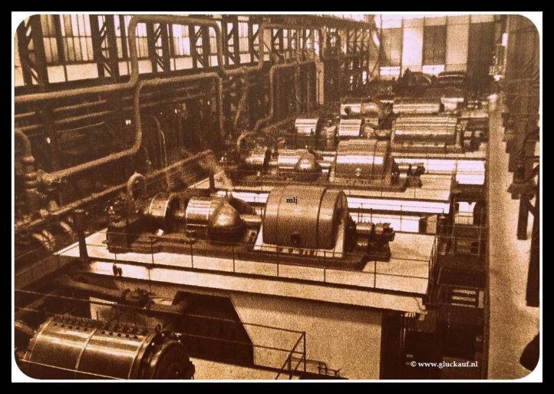 Turbo generatoren uit 1947. Maurits centrale.© Driessen/www.gluckauf.nl