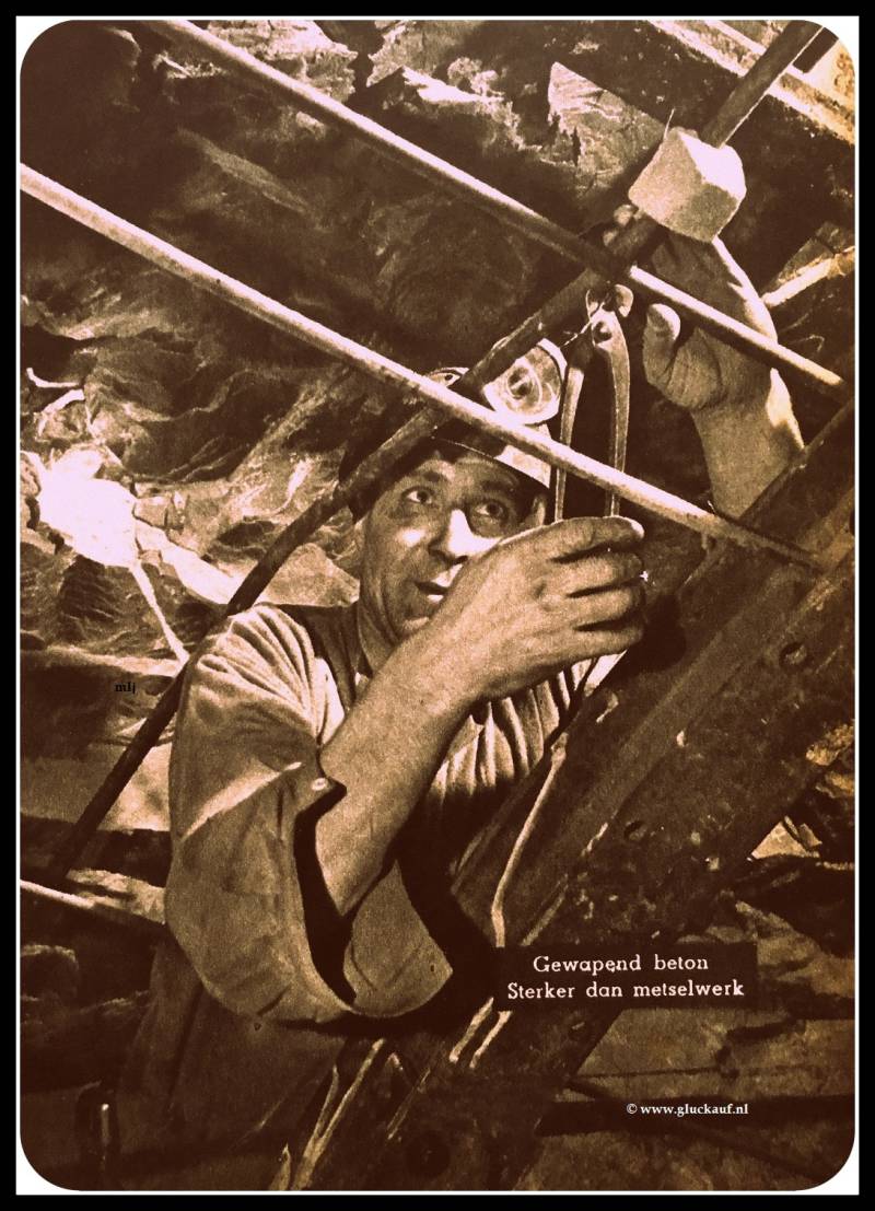 Werkzaam op de Mijn Julia op de 540m.© Cals/www.gluckauf.nl