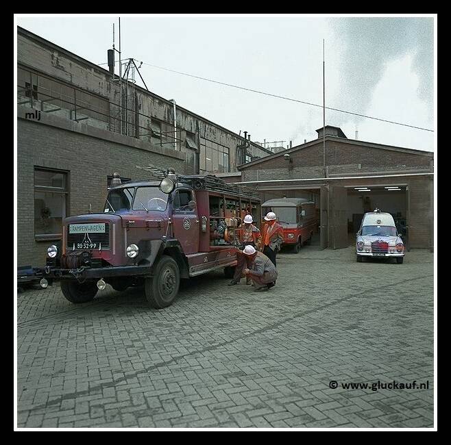 Brandweerwagen-SBB-rampenwagen uit de jaren zeventig. © www.gluckauf.nl