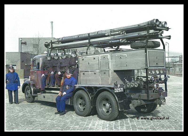 Brandweerwagen van de Staatsmijnen. © www.gluckauf.nl