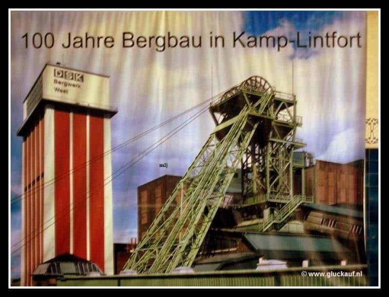 Nogmaals een foto van het doek van de mijn in de loonhal. © www.gluckauf.nl