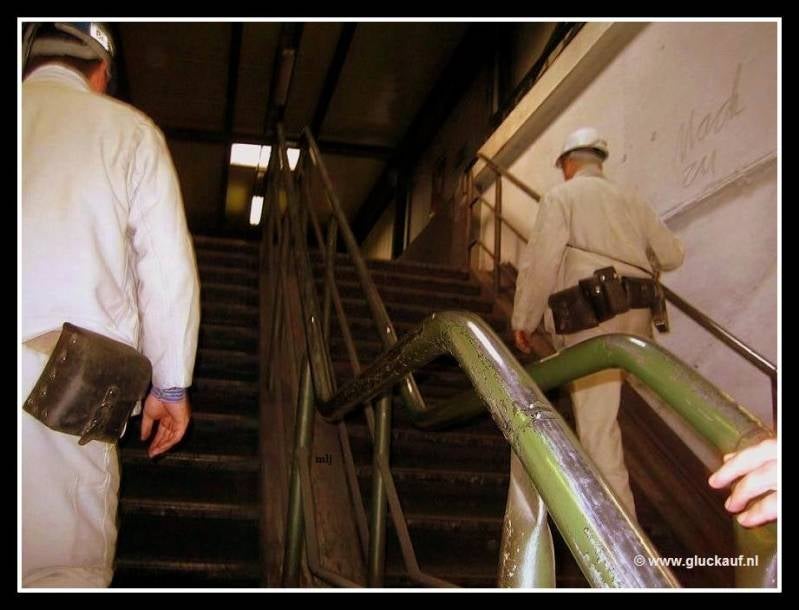 Op weg naar de schacht. © www.gluckauf.nl