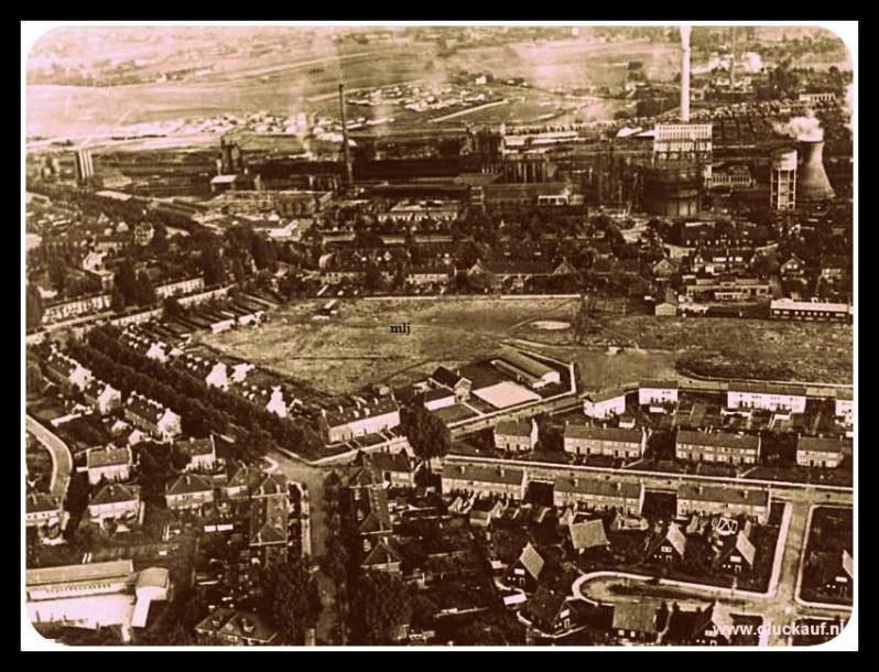 Luchtfoto van de Stm. Emma uit 1952.© Bos./www.gluckauf.nl