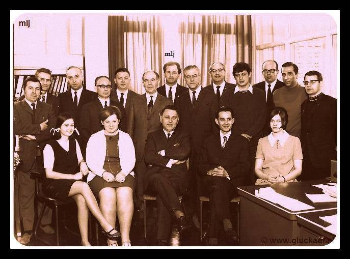 Groepsfoto van het kantoor personeel van de voormalige Stm. Emma.© www.gluckauf.nl