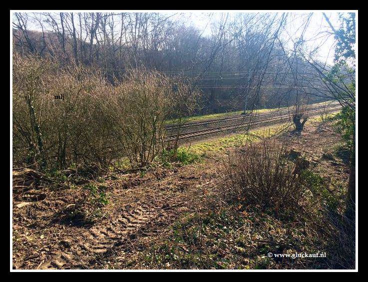Hier stond de voormalige mijnbrug. © www.gluckauf.nl