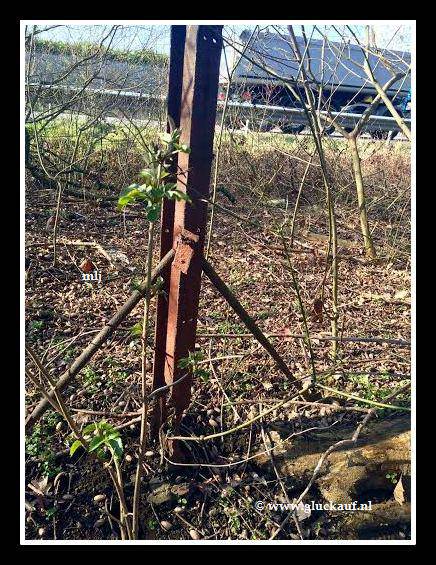 Afzetingspaal , mijnspoor. © www.gluckauf.nl