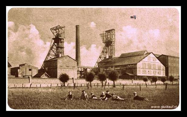 De twee schachten van de Oranje Nassau 2, in 1930. © www.gluckauf.nl