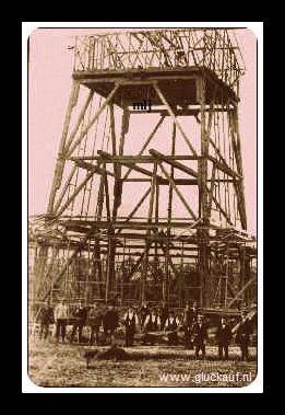 De bouw van de eerst schacht van de Oranje Nassau mijn 3. © www.gluckauf.nl