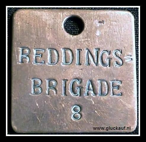 Penning van de reddingsbrigade nummer 8, van de Staatsmijn Emma. © www.gluckauf.nl