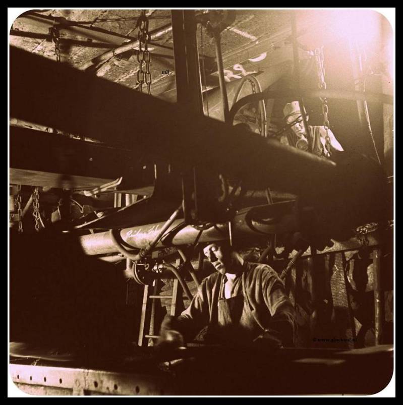 Af vul plaats ondergronds in 1945 Staatsmijn Emma. © www.gluckauf.nl