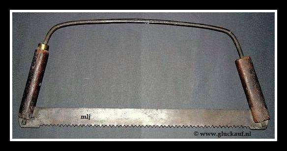 zaag, afkomstig van de O.N Mijnen. © www.gluckauf.nl