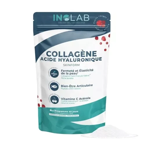 Collagène Marin arôme fruits rouges - Peau & Articulations - Complexe avec Acide Hyaluronique + Acérola