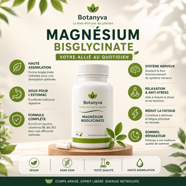 Magnésium Bisglycinate – Haute assimilation & équilibre nerveux