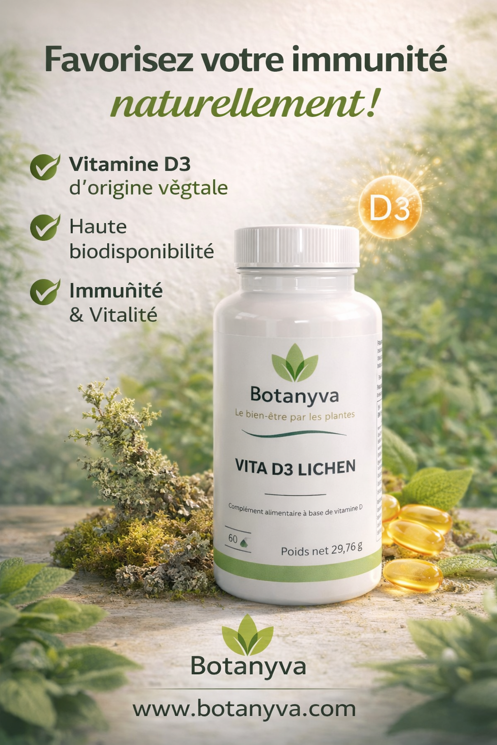 VITAMINE D3 VÉGÉTALE – LICHEN