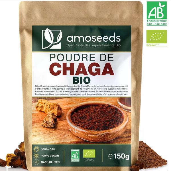 Poudre de chaga amoseeds - 150 gr
