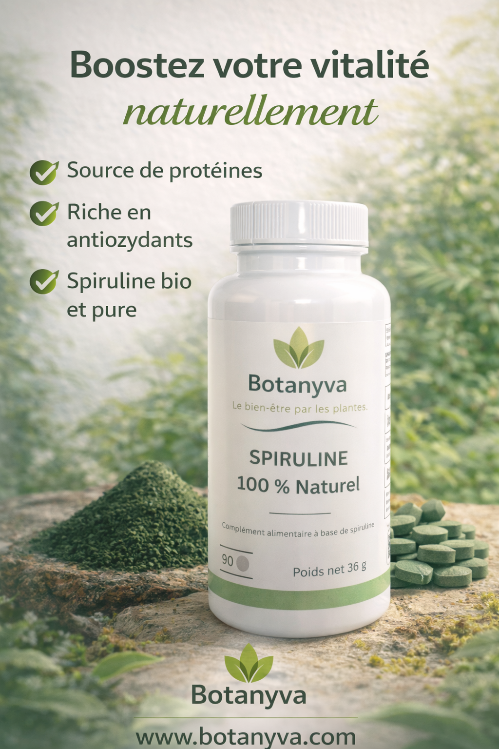 🌿 SPIRULINE 100% NATURELLE – BOTANYVA