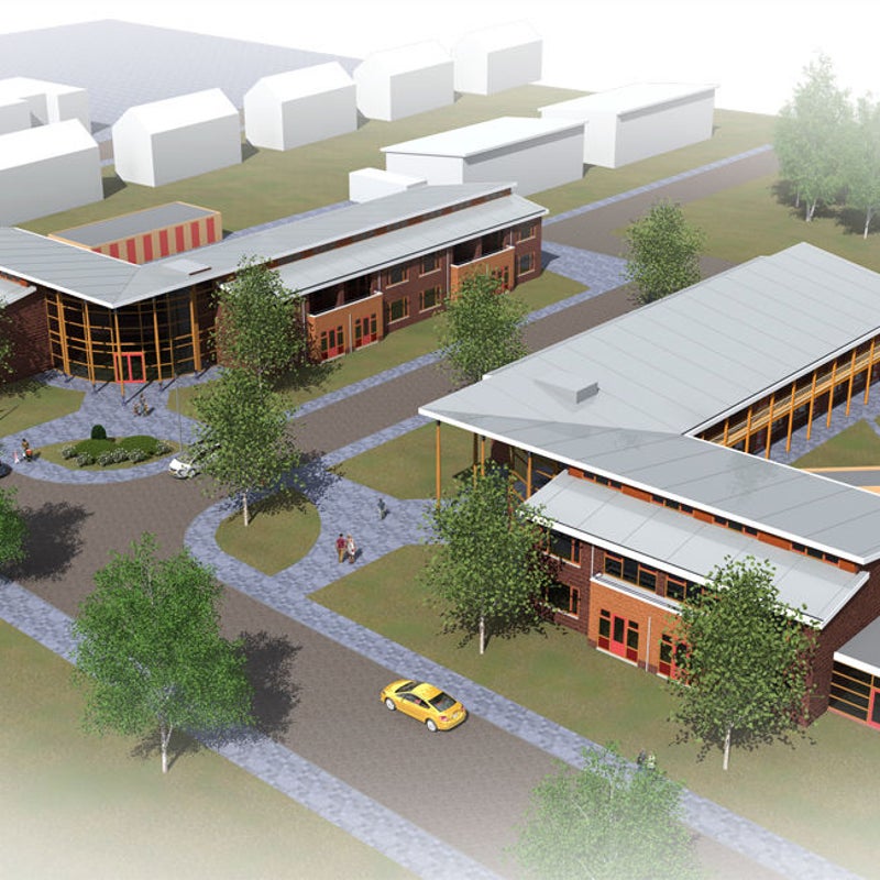 artist impression zorgcentrum Damwouden vogelvlucht Puur Architecten.jpg