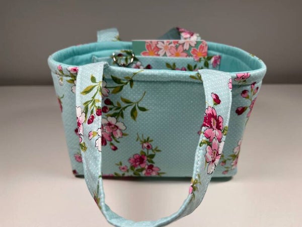 light teal with pink