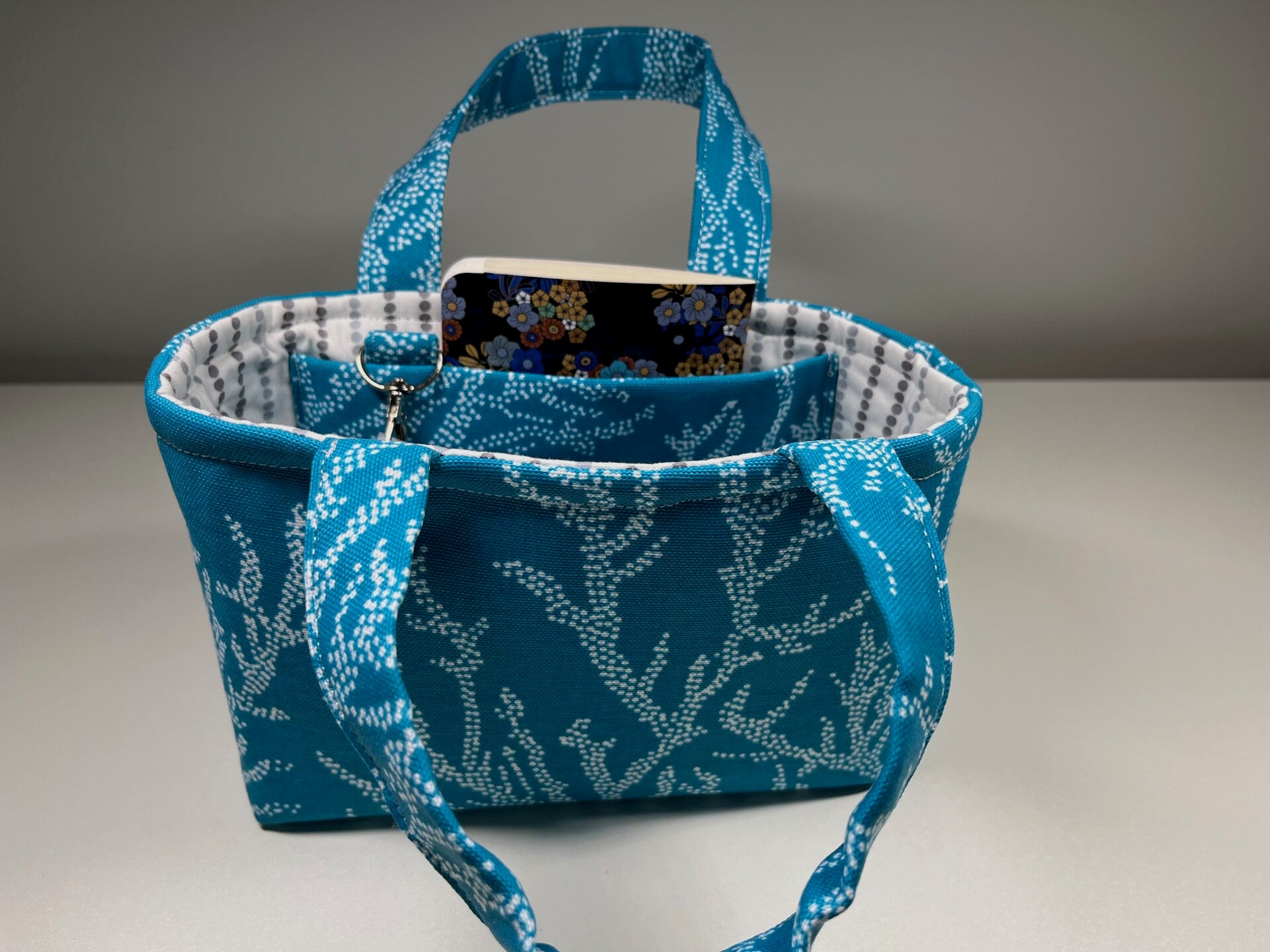 coral on turquoise with pink