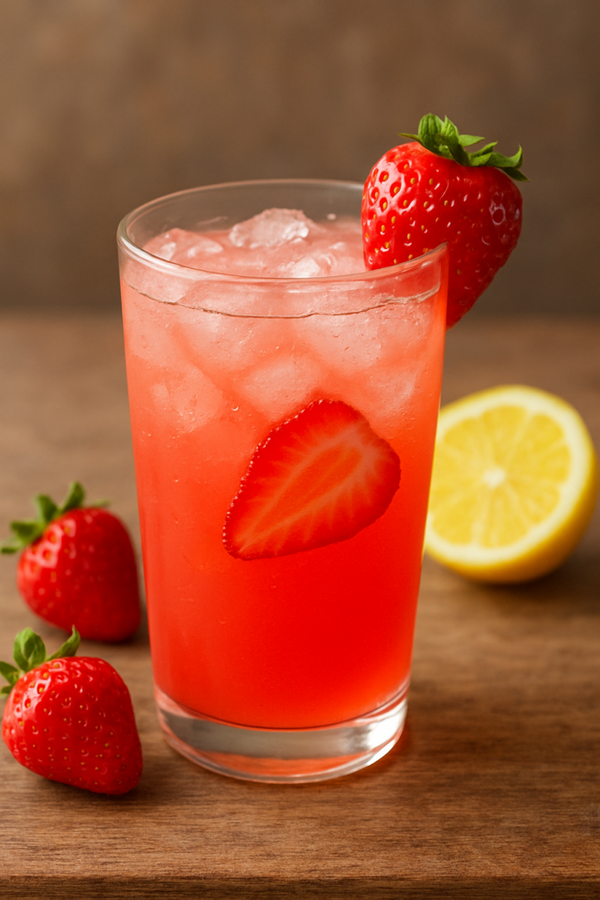 Aardbei-limo