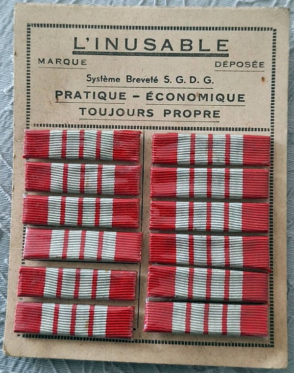 Une Barrette de rappel à coudre pour médaille CROIX DE GUERRE 39/45