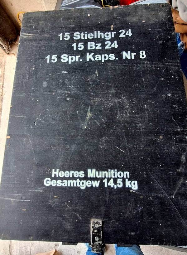 Caisse vide grenade à manche allemand ww2